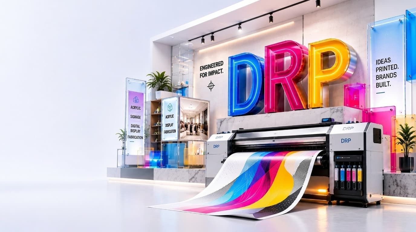 DRP 3D signage and retail fabrication infrastructure
